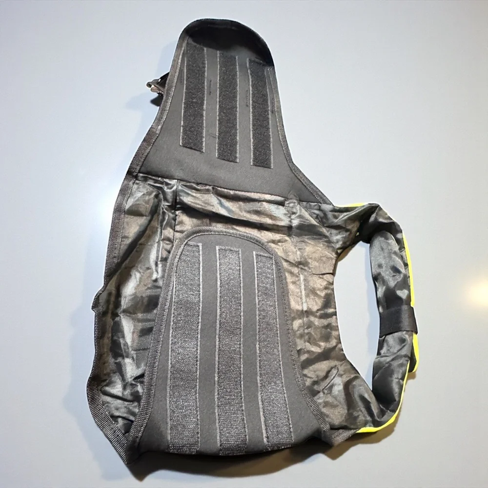 Yellow Dog Life Jacket Adjustable Reflective Inflatable Safety Vest Medium NWOT